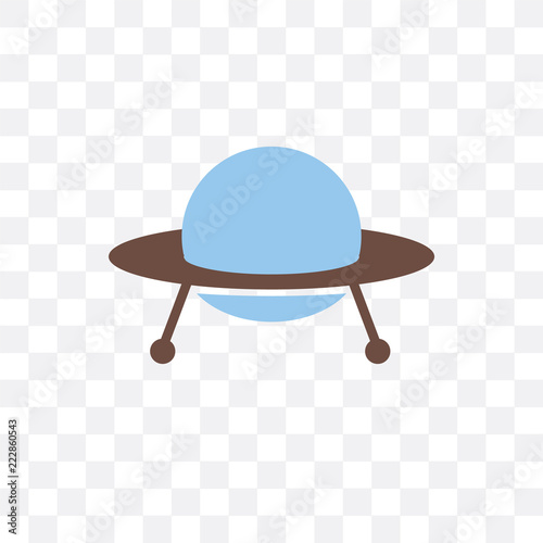 ufo icon isolated on transparent background. Simple and editable ufo icons. Modern icon vector illustration.