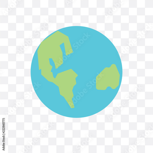planet earth icon isolated on transparent background. Simple and editable planet earth icons. Modern icon vector illustration.