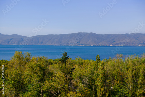Panoramic view of Lake Sevan, Armenia © vahanabrahamyan