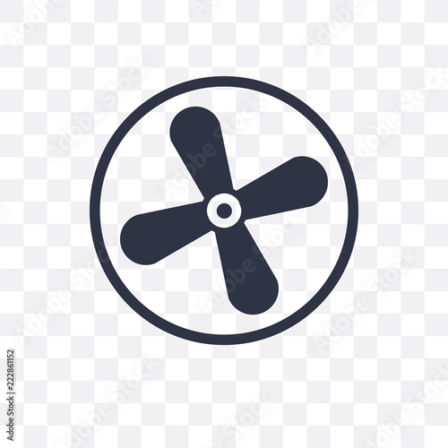 fan icon isolated on transparent background. Simple and editable fan icons. Modern icon vector illustration.