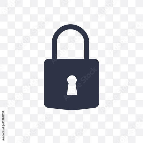 locked icon isolated on transparent background. Simple and editable locked icons. Modern icon vector illustration.