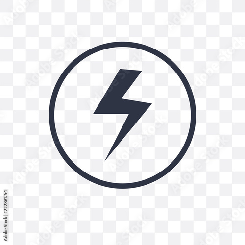 power icon isolated on transparent background. Simple and editable power icons. Modern icon vector illustration.