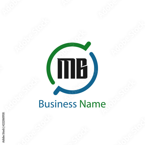 Initial Letter MB Logo Template Design