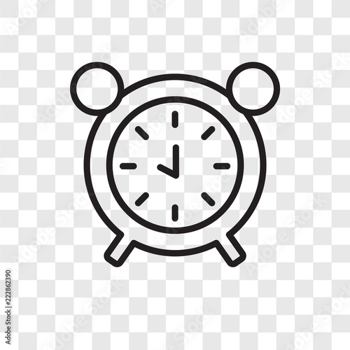 Clock vector icon isolated on transparent background, Clock logo design