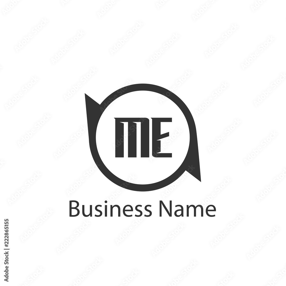 Initial Letter ME Logo Template Design