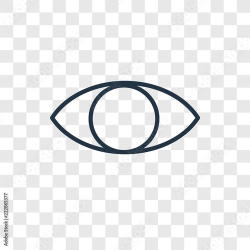 Eye vector icon isolated on transparent background, Eye logo design