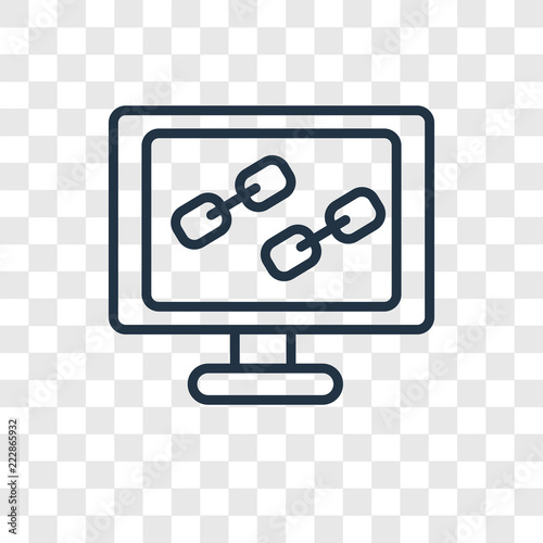 Backlink vector icon isolated on transparent background, Backlink logo design