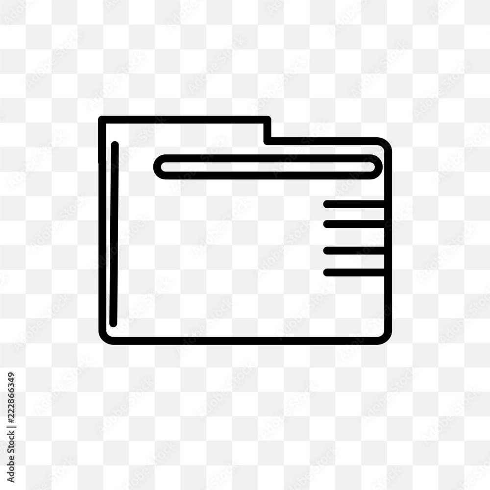 file folder icon isolated on transparent background. Simple and editable  file folder icons. Modern icon vector illustration. Stock Vector | Adobe  Stock
