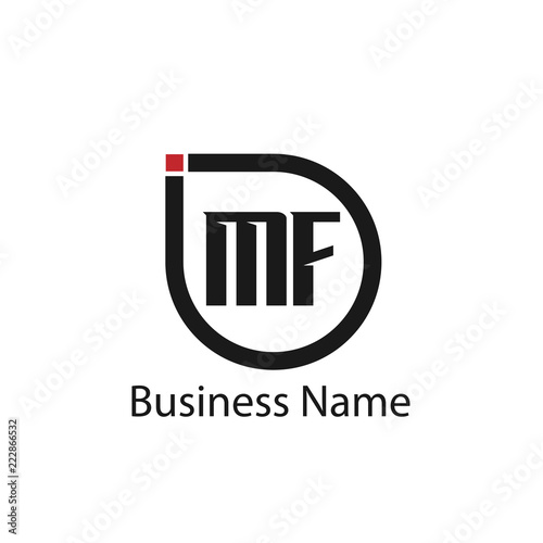 Initial Letter MF Logo Template Design