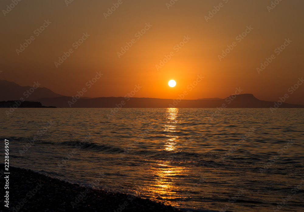 Sonnenuntergang bei Rethymnon auf Kreta