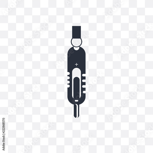 medical temperature control tool icon isolated on transparent background. Simple and editable medical temperature control tool icons. Modern icon vector illustration.