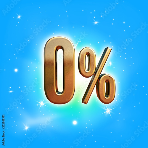 Gold 0 Percent Sign