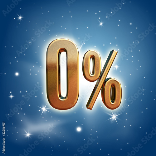 Gold 0 Percent Sign