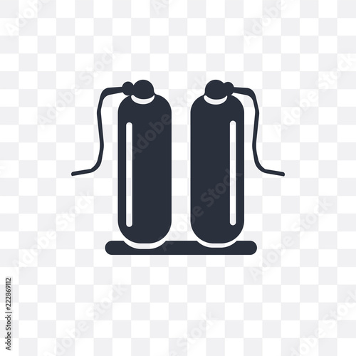 oxygen icon isolated on transparent background. Simple and editable oxygen icons. Modern icon vector illustration.