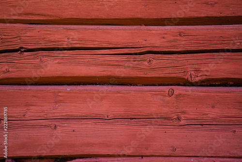 Old red wooden planks