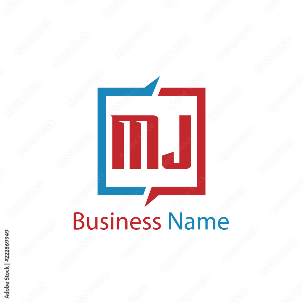 Initial Letter MJ Logo Template Design Initial Letter MJ Logo Template Design