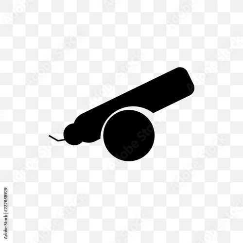 cannon icon isolated on transparent background. Simple and editable cannon icons. Modern icon vector illustration.