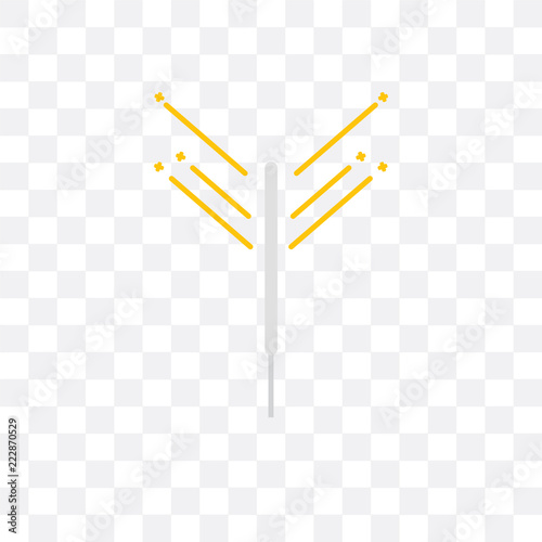 sparkler icon isolated on transparent background. Simple and editable sparkler icons. Modern icon vector illustration.