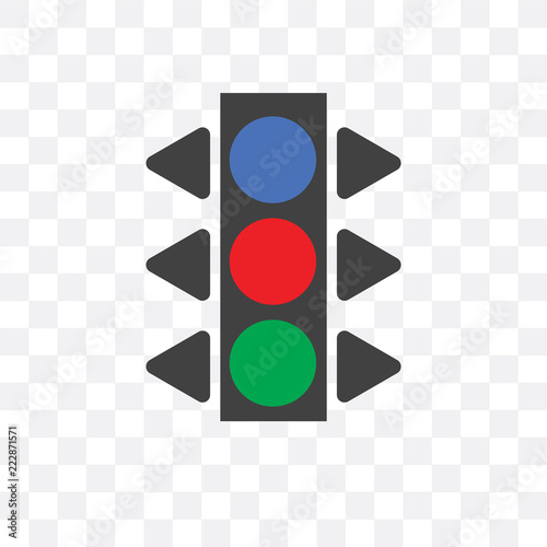 traffic light icon isolated on transparent background. Simple and editable traffic light icons. Modern icon vector illustration.