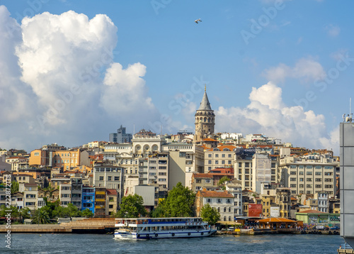 Galata Tower, Galata Bridge, Karakoy district and Golden Horn, istanbul – Turkey