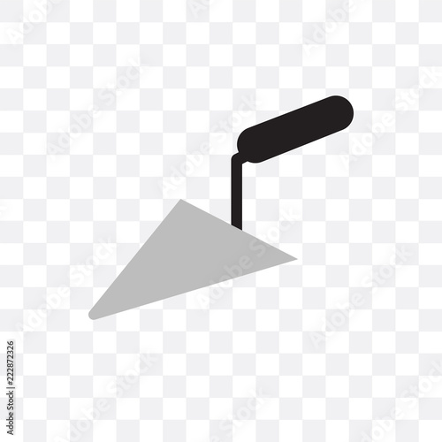 trowel icon isolated on transparent background. Simple and editable trowel icons. Modern icon vector illustration.