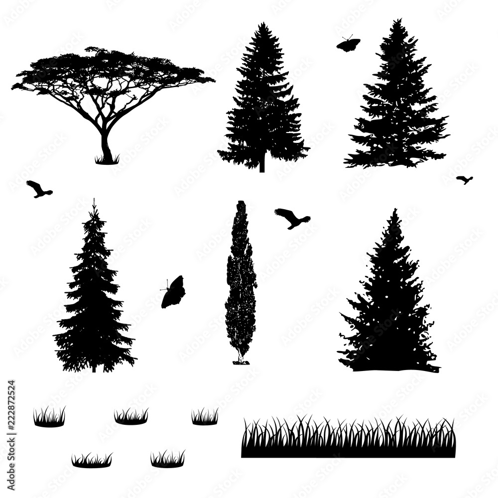 Trees icon set