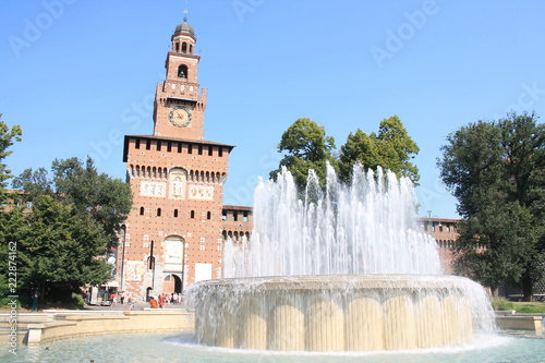 Château des Sforza à Milan, métropole de la région de la Lombardie