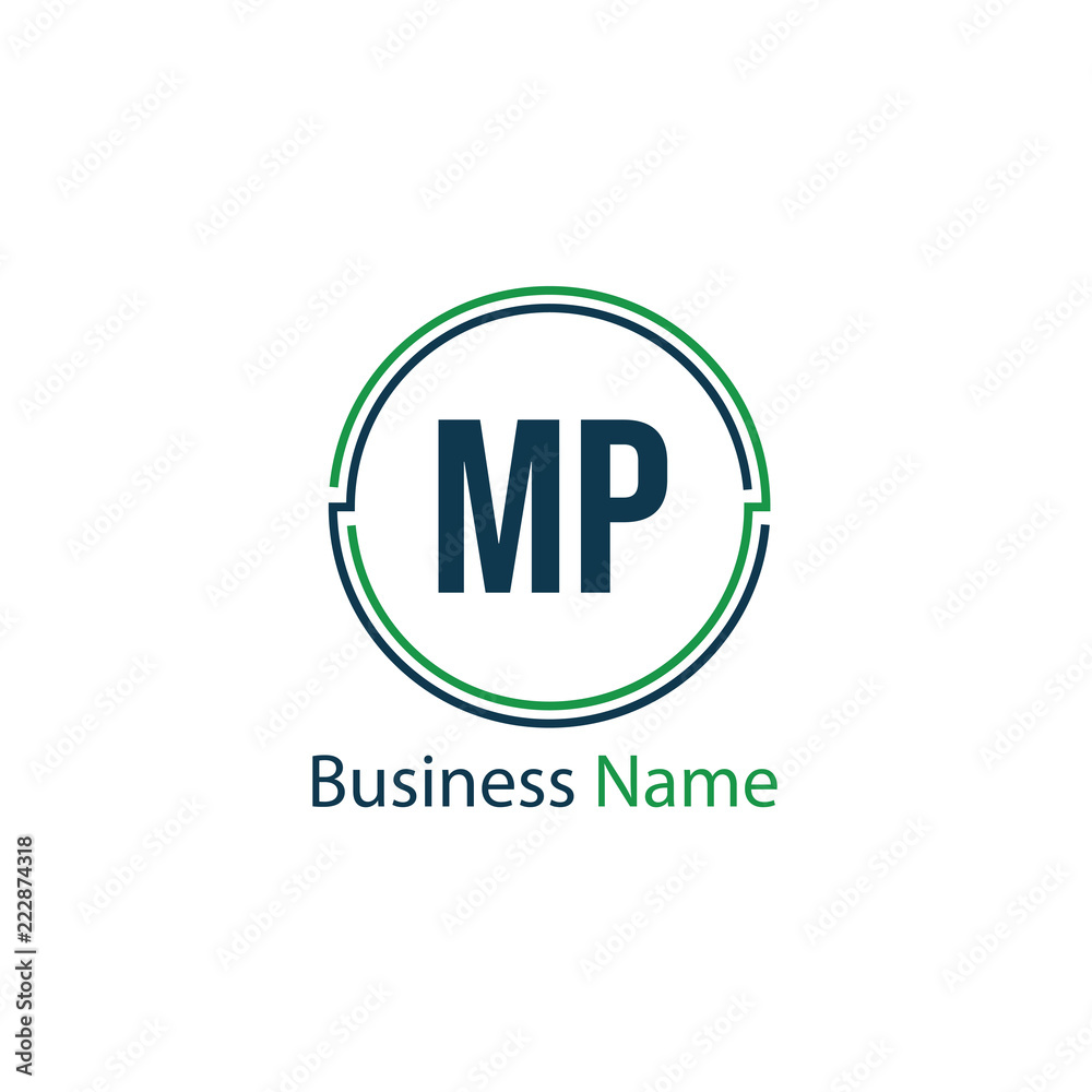 Obraz premium Initial Letter MP Logo Template Design