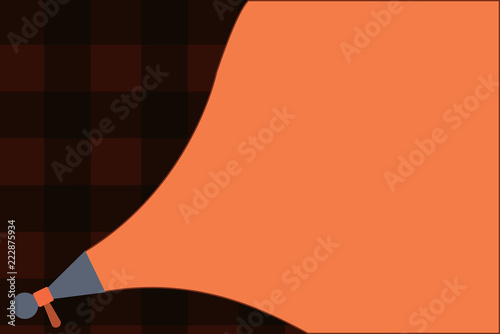Flat design business Vector Illustration Empty template esp isolated Minimalist graphic layout template for advertising. Extend Loudness Sound Intensity Volume Range Pitch Power Megaphone Speaker