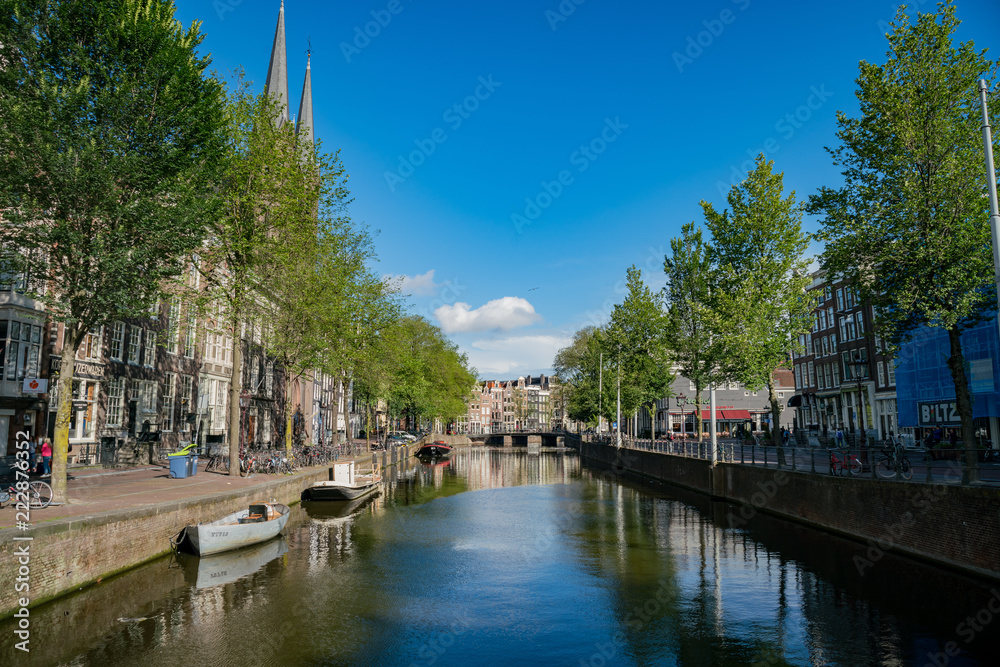 Beautiful cityscape and canal around the city