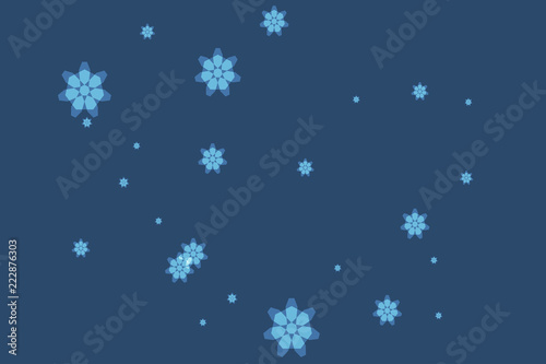 Christmas abstract background of snowflakes. Seasonal winter collection illustration.