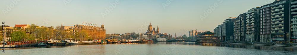 Morning view of the Church of Saint Nicholas and cityscape