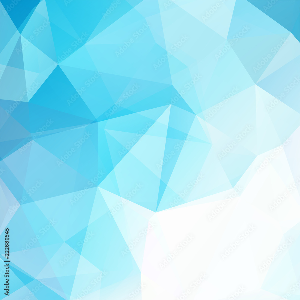 Background made of blue, white triangles. Square composition with geometric shapes. Eps 10