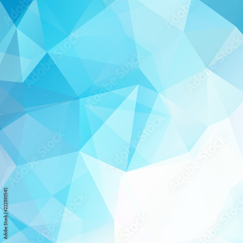 Background made of blue, white triangles. Square composition with geometric shapes. Eps 10