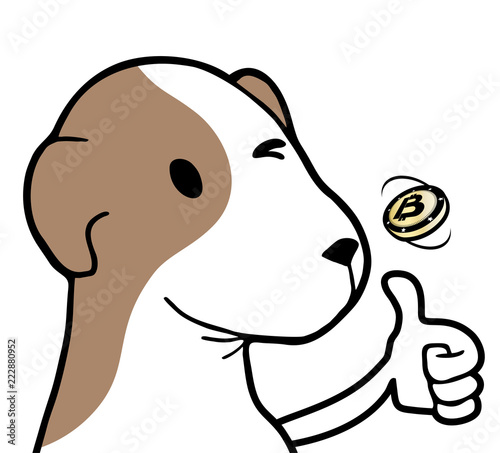 dog with bitcoin