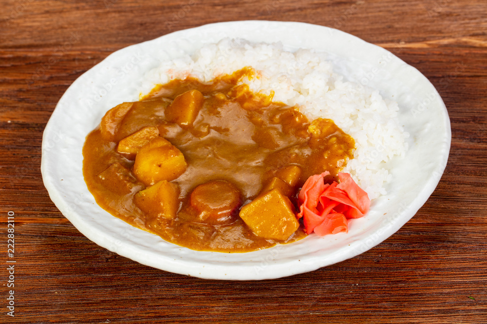 Vegan curry with vegetables