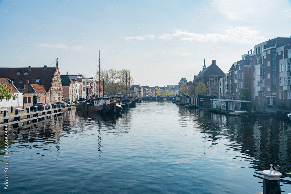Beautiful cityscape around Leiden