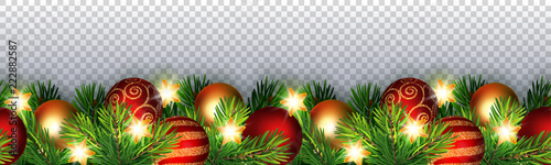 Christmas seamless garland