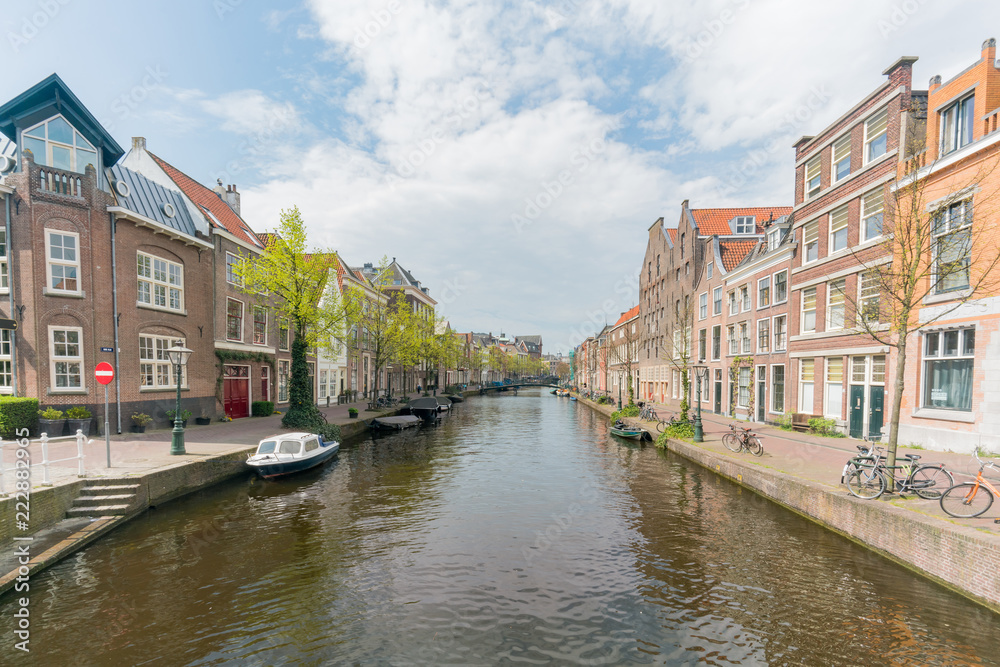 Beautiful cityscape around Leiden