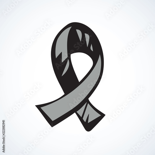 Aid ribbon logo. Vector drawing