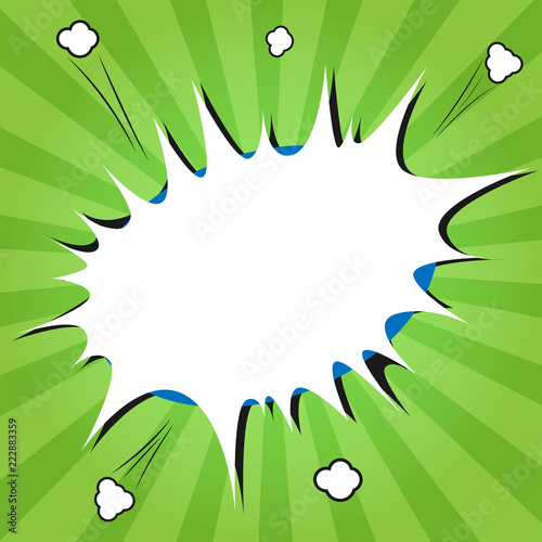 Flat design business Vector Illustration concept copy text for esp Web banners promotional material mock up template. Blank Halftone Speech Bubble for Fighting Exploding Crashing with Shadow