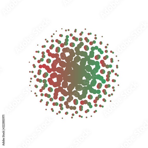 Halftone. Black circle. Circle halftone. Vector illustration
