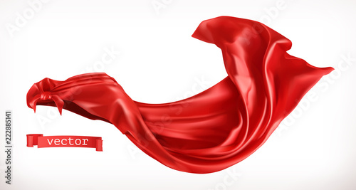 Red Cloak. 3d realistic vector photo