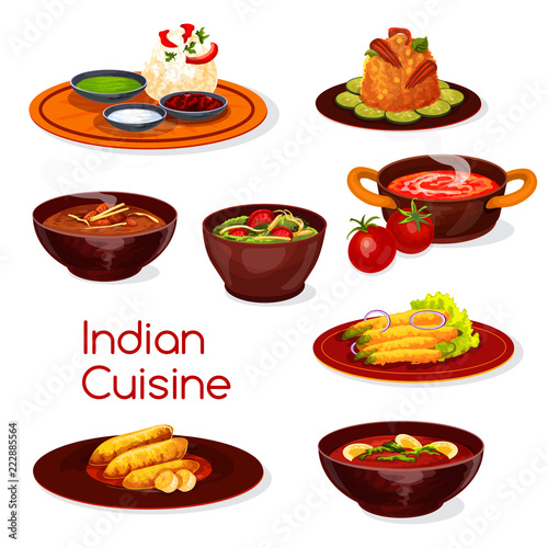 Indian cuisine food dishes and desserts