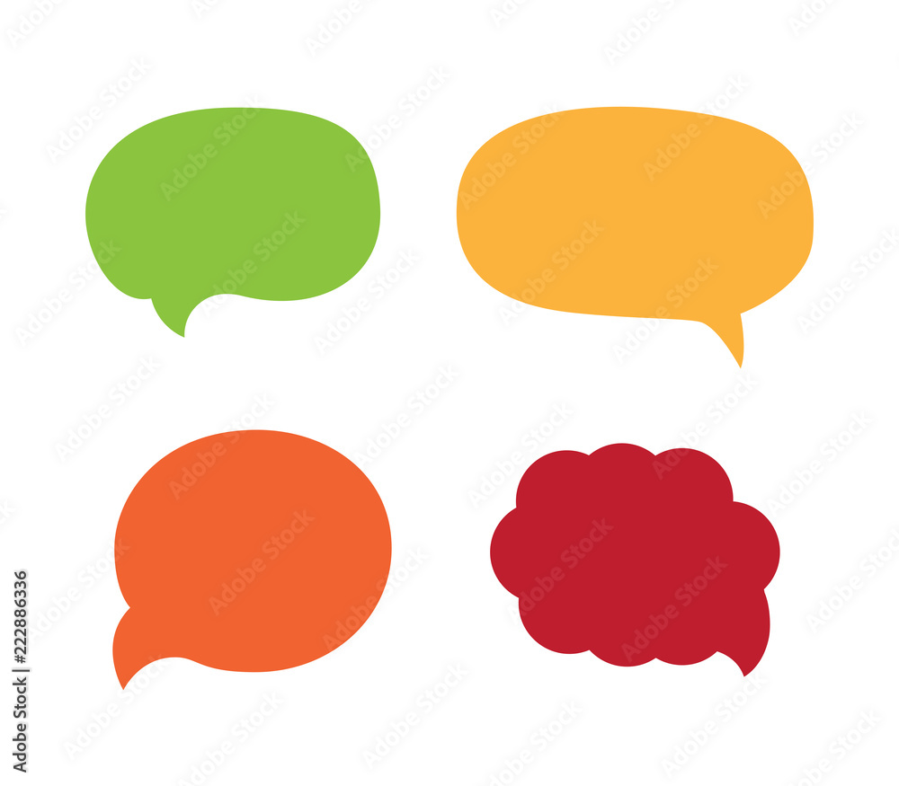 Vector cartoon bubble speech - dialog, communication messages Vector cartoon bubble speech - dialog, communication messages