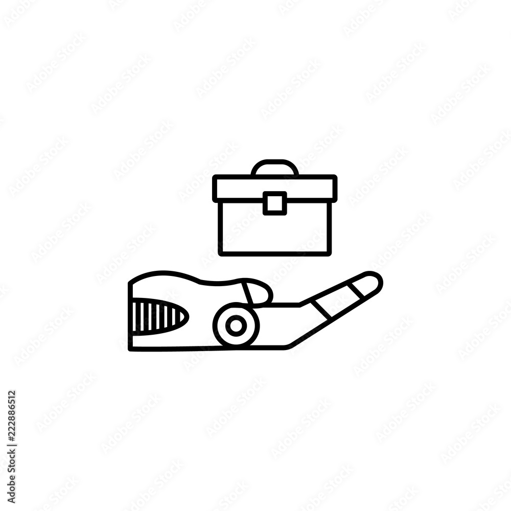 Safe mode technology concept line icon. Simple element illustration