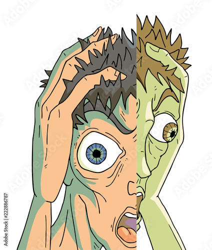 Schizophrenia man expression