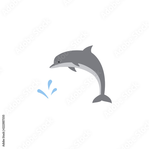 dolphin colored icon. Element of colored autumn icon for mobile concept and web apps. Colored dolphin icon can be used for web and mobile