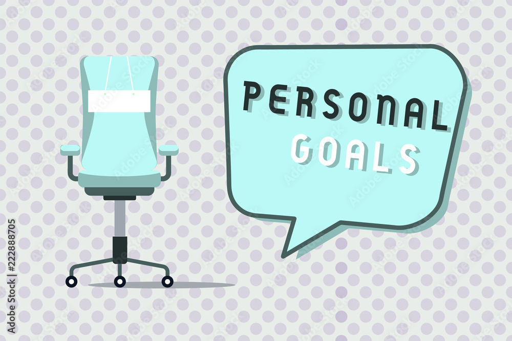 Word writing text Personal Goals. Business concept for Target set by a person to influence his efforts Motivation. Word writing text Personal Goals. Business concept for Target set by a person to influence his efforts Motivation.