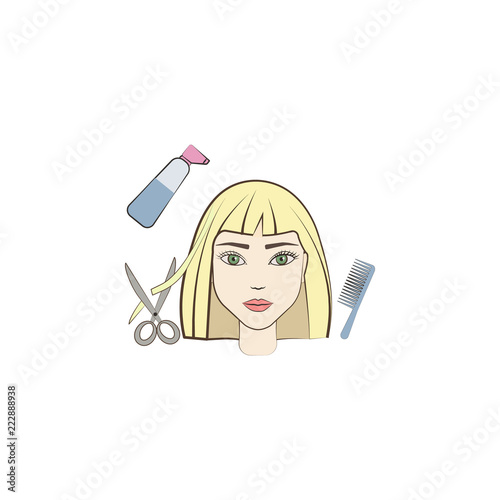 hair repair, hair care  colored icon. Element of beauty and anti aging icon for mobile concept and web apps. Color hair repair, hair care  icon can be used for web and mobile